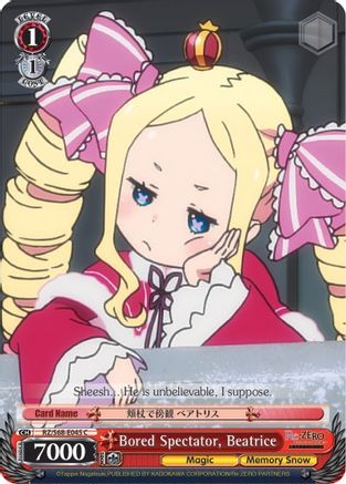 Image of Bored Spectator, Beatrice (RZ/S68-E045 C) - Re:ZERO Memory Snow
