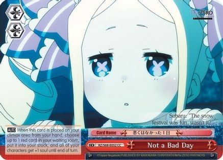 Image of Not a Bad Day (RZ/S68-E052 CC) - Re:ZERO Memory Snow