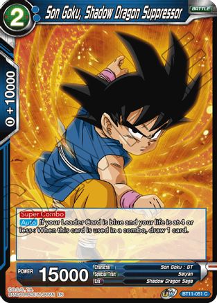 Image of Son Goku, Shadow Dragon Suppressor (BT11-051) - Vermilion Bloodline