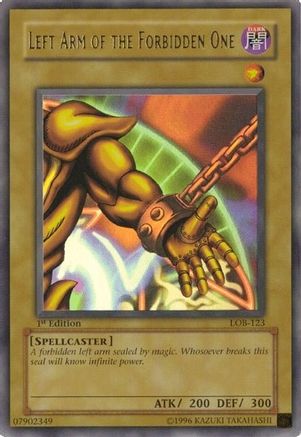 Image of Left Arm of the Forbidden One (LOB-123) - The Legend of Blue Eyes White Dragon Unlimited