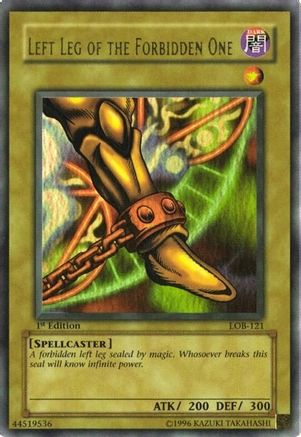 Image of Left Leg of the Forbidden One (LOB-121) - The Legend of Blue Eyes White Dragon 1st Edition