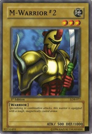 Image of M-Warrior #2 (LOB-077) - The Legend of Blue Eyes White Dragon 1st Edition
