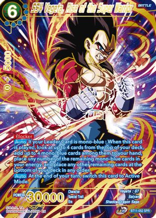 Image of SS4 Vegeta, Rise of the Super Warrior (SPR) (BT11-052) - Vermilion Bloodline