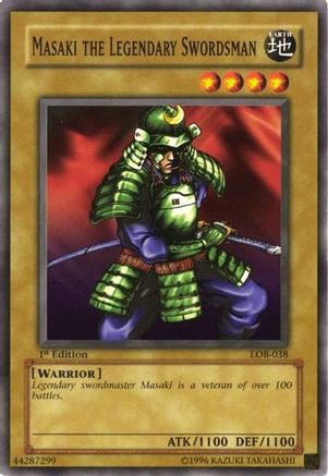 Image of Masaki the Legendary Swordsman (LOB-038) - The Legend of Blue Eyes White Dragon Unlimited