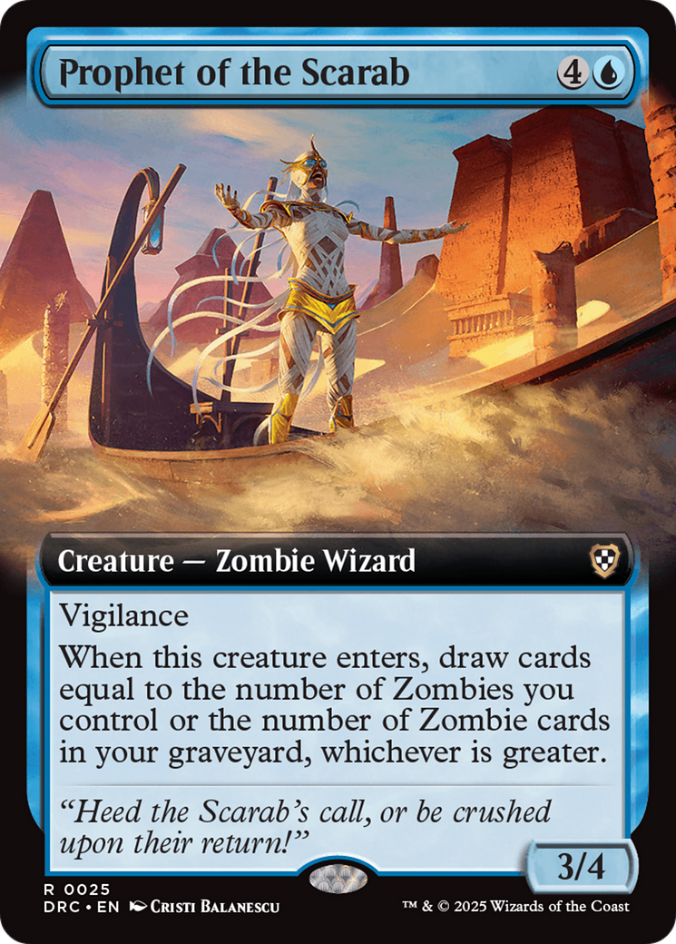 Image of Prophet of the Scarab (Extended Art) (DRC-025) - Commander: Aetherdrift: (Extended Art)