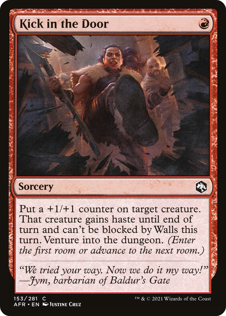 Image of Kick in the Door (AFR-153) - Adventures in the Forgotten Realms Foil