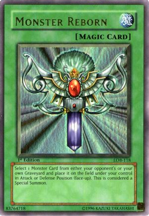 Image of Monster Reborn (LOB-118) - The Legend of Blue Eyes White Dragon 1st Edition