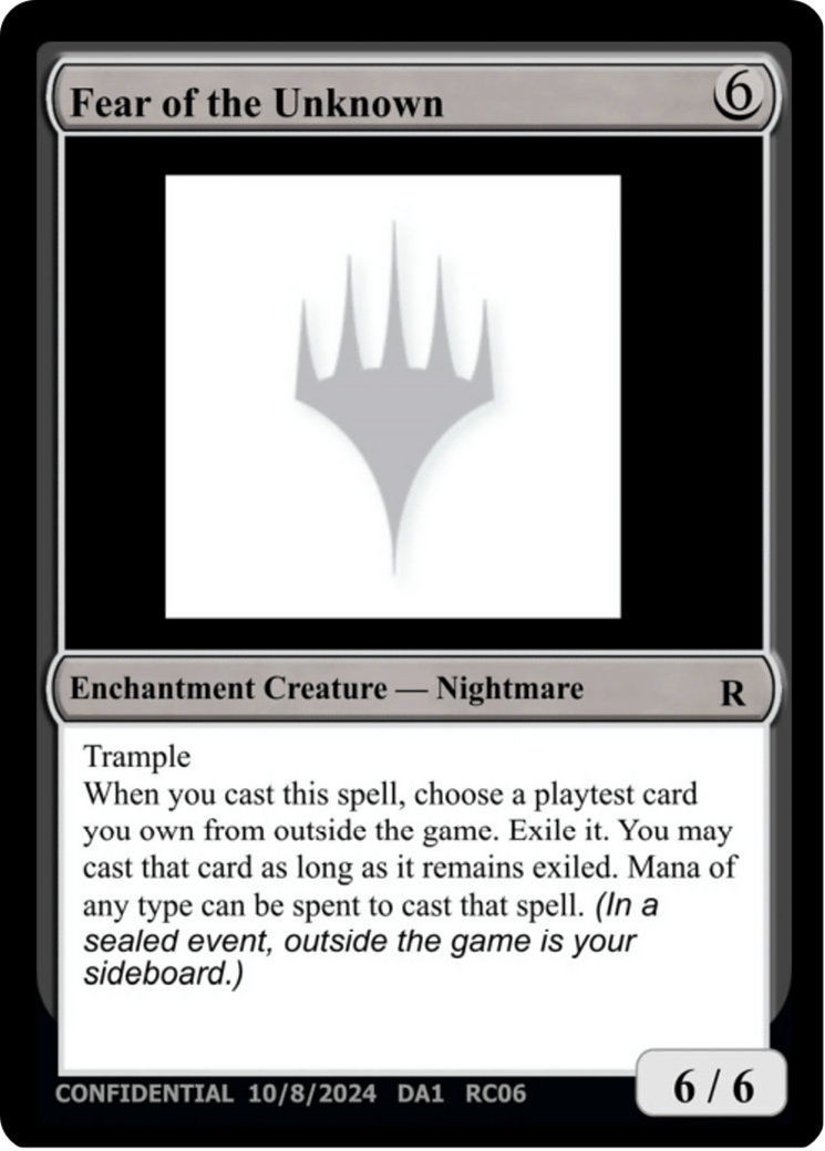 Image of Fear of the Unknown (UNK-RC06B) - Unknown Event: (enchantment)