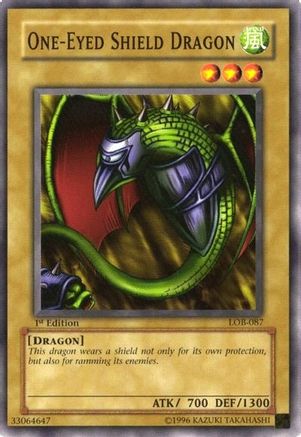 Image of One-Eyed Shield Dragon (LOB-087) - The Legend of Blue Eyes White Dragon Unlimited