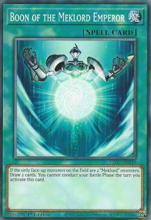 Image of Boon of the Meklord Emperor (LED7-EN049) - Legendary Duelists: Rage of Ra 1st Edition
