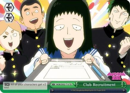 Image of Club Recruitment (Green) (MOB/SX02-T10 TD) - Mob Psycho 100
