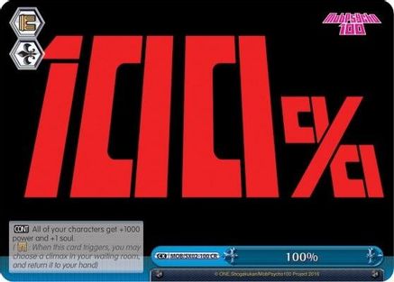 Image of 100% (MOB/SX02-100 CR) - Mob Psycho 100