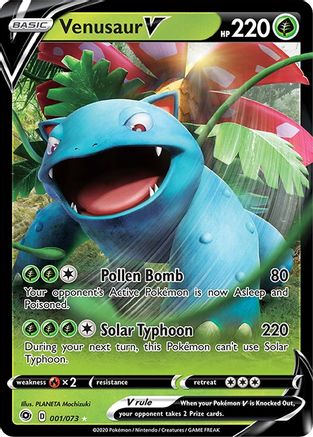 Image of Venusaur V 001/73  - Holofoil Champions Path - Ultra Rare