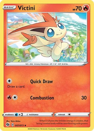 Image of Victini 007/73  - Reverse Holofoil Champions Path - Uncommon