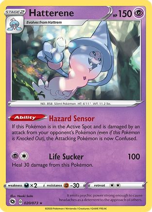 Image of Hatterene 020/73  - Reverse Holofoil Champions Path - Holo Rare