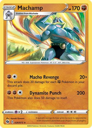 Image of Machamp 026/73  - Reverse Holofoil Champions Path - Holo Rare
