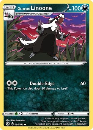 Image of Galarian Linoone 036/73  Champions Path - Common
