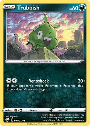 Image of Trubbish 043/73  - Reverse Holofoil Champions Path - Common