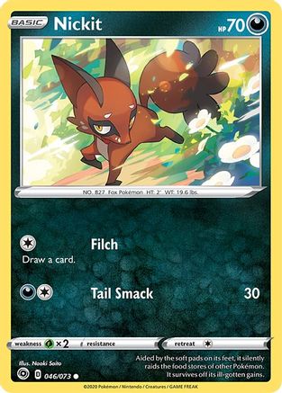 Image of Nickit 046/73  - Reverse Holofoil Champions Path - Common