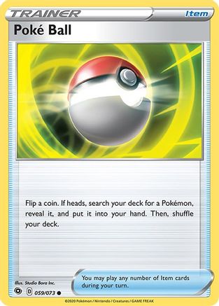 Image of Poke Ball 059/73  - Reverse Holofoil Champions Path - Common