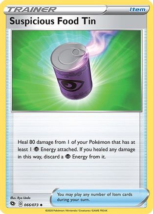 Image of Suspicious Food Tin 066/73  - Reverse Holofoil Champions Path - Uncommon