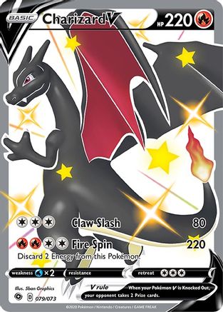 Image of Charizard V (Secret) 079/73  - Holofoil Champions Path - Secret Rare