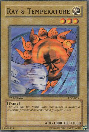 Image of Ray & Temperature (LOB-035) - The Legend of Blue Eyes White Dragon 1st Edition