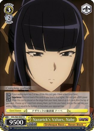 Image of Nazarick's Values, Nabe (OVL/S62-E007 R) - Nazarick: Tomb of the Undead