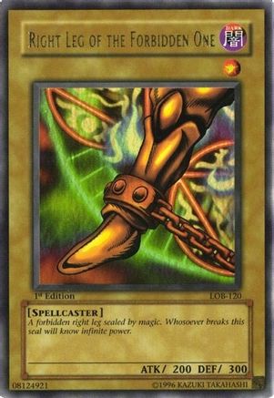 Image of Right Leg of the Forbidden One (LOB-120) - The Legend of Blue Eyes White Dragon 1st Edition