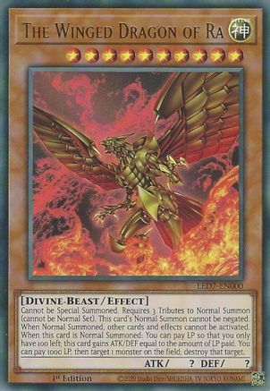 Image of The Winged Dragon of Ra (Alternate Art) (LED7-EN000) - Legendary Duelists: Rage of Ra 1st Edition