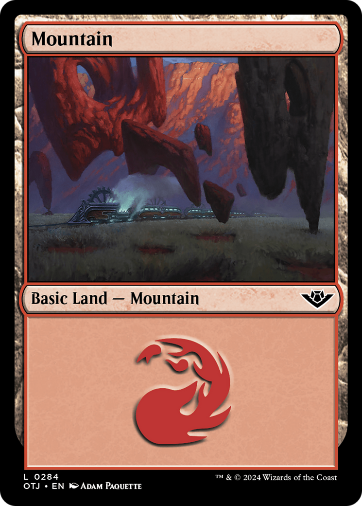 Image of Mountain (0284) (OTJ-284) - Outlaws of Thunder Junction Foil