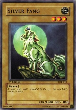 Image of Silver Fang (LOB-010) - The Legend of Blue Eyes White Dragon 1st Edition