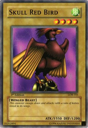 Image of Skull Red Bird (LOB-105) - The Legend of Blue Eyes White Dragon 1st Edition