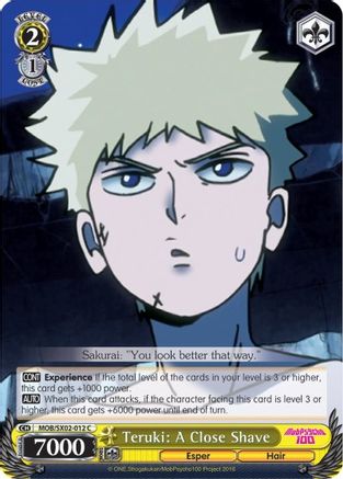 Image of Teruki: A Close Shave (MOB/SX02-012 C) - Mob Psycho 100