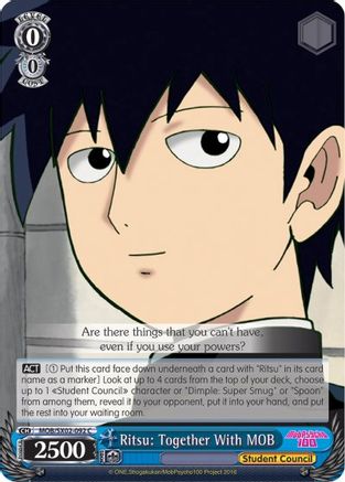 Image of Ritsu: Together with MOB (MOB/SX02-092 C) - Mob Psycho 100