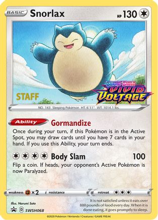 Image of Snorlax SWSH068  - Holofoil SWSH Sword & Shield Promo Cards - Promo