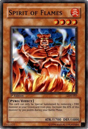 Image of Spirit of Flames (LON-067) - Labyrinth of Nightmare 1st Edition