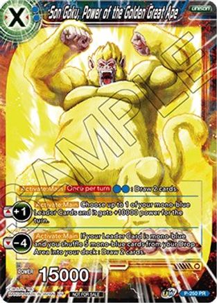 Image of Son Goku, Power of the Golden Great Ape (P-250) - Promotion Cards