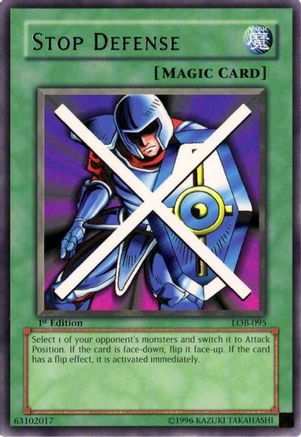 Image of Stop Defense (LOB-095) - The Legend of Blue Eyes White Dragon 1st Edition