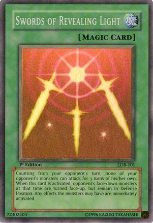 Image of Swords of Revealing Light (LOB-101) - The Legend of Blue Eyes White Dragon 1st Edition