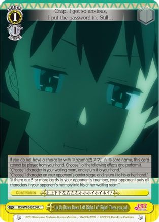 Image of Up Up Down Down Left Right Left Right! There you go! (KS/W76-E024 U) - KonoSuba The Movie: Legend of Crimson
