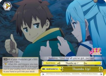Image of Thumbs Up! (KS/W76-E027 CC) - KonoSuba The Movie: Legend of Crimson