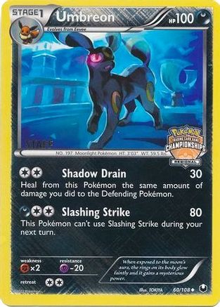 Image of Umbreon 060/108  - Reverse Holofoil League & Championship Cards - Promo