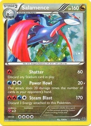 Image of Salamence 057/108  - Holofoil Blister Exclusives - Promo