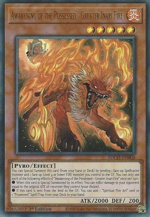 Image of Awakening of the Possessed - Greater Inari Fire (SDCH-EN006) - Structure Deck: Spirit Charmers 1st Edition