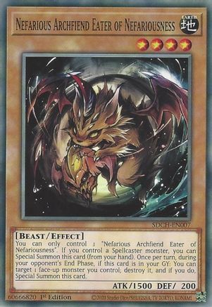 Image of Nefarious Archfiend Eater of Nefariousness (SDCH-EN007) - Structure Deck: Spirit Charmers 1st Edition
