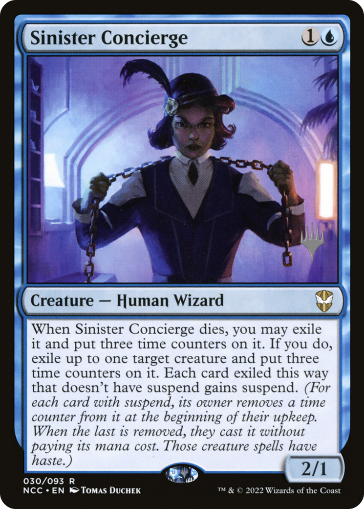 Image of Sinister Concierge (PPSNC-030) - New Capenna Commander Promos Foil
