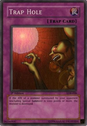 Image of Trap Hole (LOB-058) - The Legend of Blue Eyes White Dragon 1st Edition