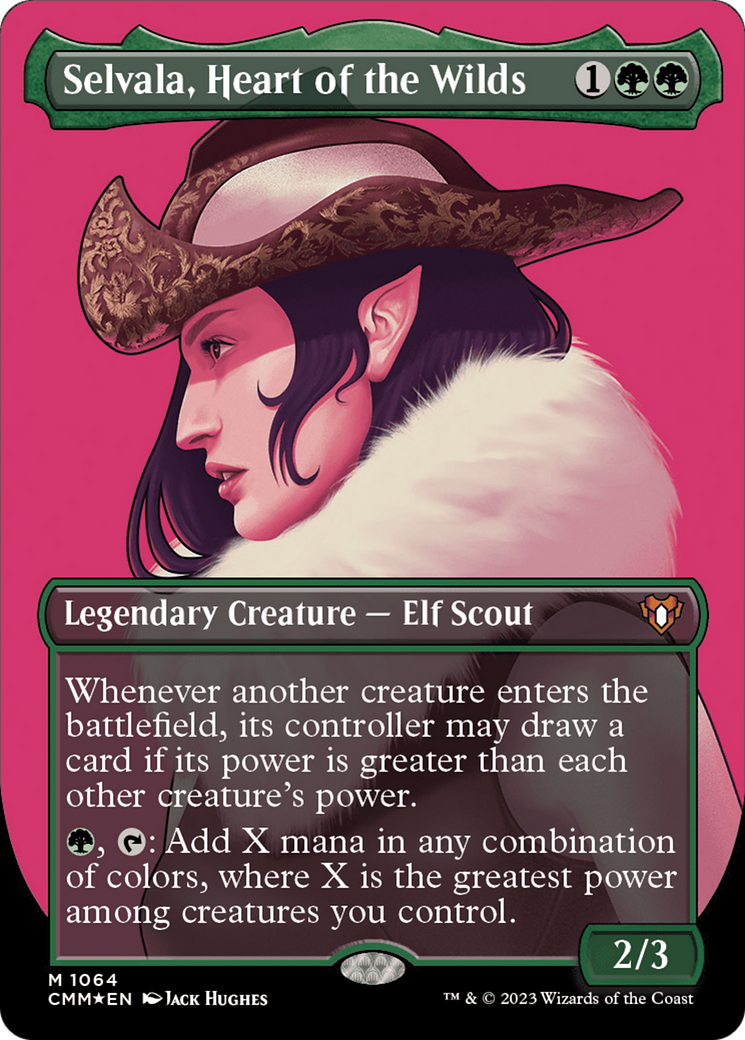Image of Selvala, Heart of the Wilds (Textured Foil) (CMM-1064) - Commander Masters (Borderless) Foil