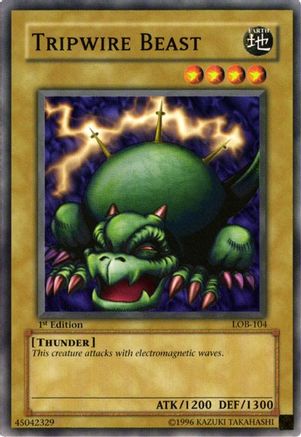 Image of Tripwire Beast (LOB-104) - The Legend of Blue Eyes White Dragon 1st Edition
